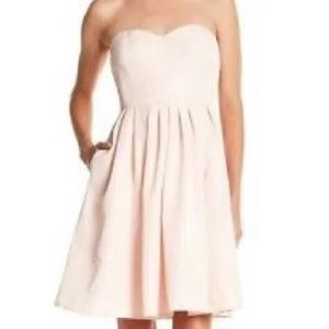 J. CREW | Marlie Classic Faille Strapless Bridesmaid Dress- pink (size 12)